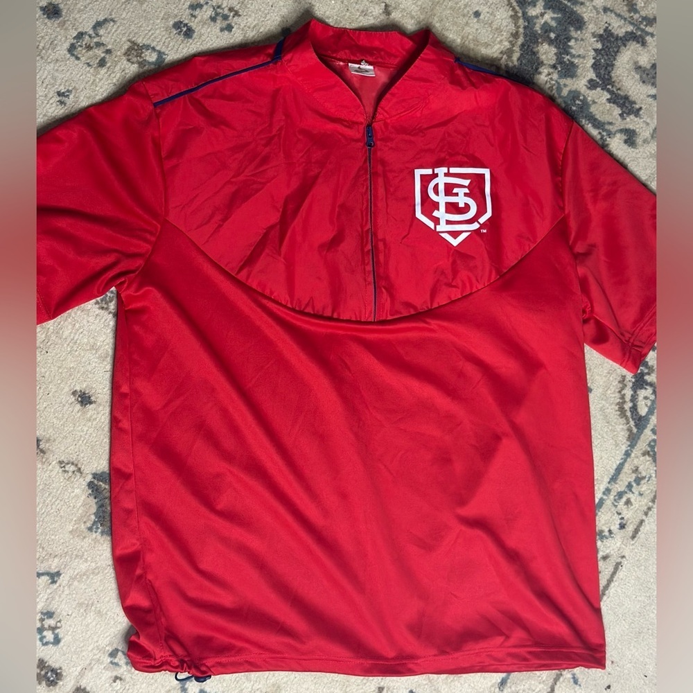 Red and white St Louis Cardinals windbreaker